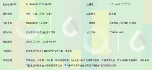北京国泰平安行票务服务